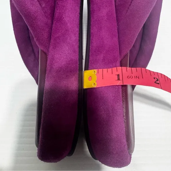 New Free People Wonderland Purple Platform Thong Sandals Size 38.5