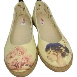 NEW GOBY Womens Ballerinas Flats Canvas Memory Foam Round Toe Comfort Size 6.5