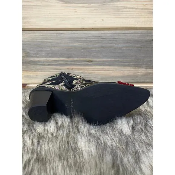 NEW HELEN'S HEART ankle length bling boots in black