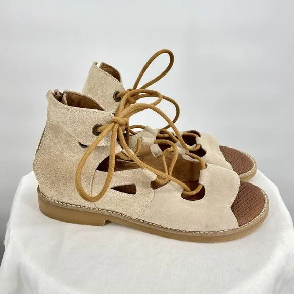 New in Box Casta Isha Suede Leather Sandals in Arena Women's Size EU38/US8