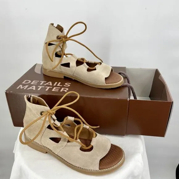 New in Box Casta Isha Suede Leather Sandals in Arena Women's Size EU38/US8