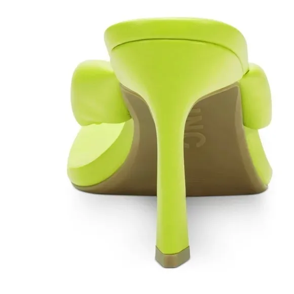 NEW INC International Stiletto Thong Sandals Sagee Size US 9M Lime Green