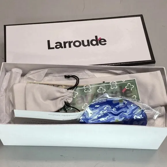 NEW LARROUDE Greta Mule Sandals – Women’s Size 10 – White Patent Leather