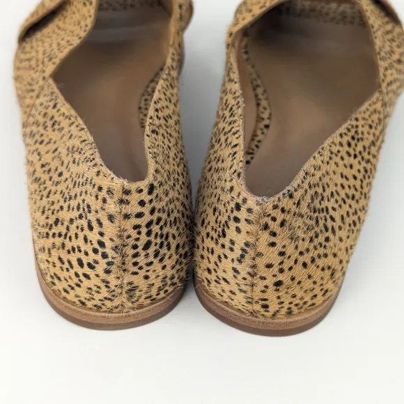 NEW Madewell The Blaine Crisscross Flat in Genuine Spotted Calf Hair Tan 11