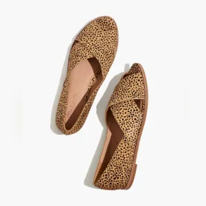 NEW Madewell The Blaine Crisscross Flat in Genuine Spotted Calf Hair Tan 11