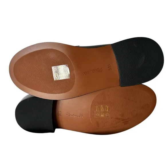 NEW MADEWELL The Vernon Bit Hardware Loafer in Leather Black Size 5.5