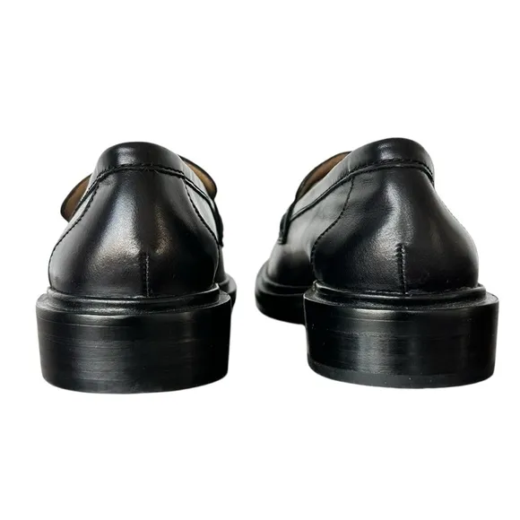 NEW MADEWELL The Vernon Bit Hardware Loafer in Leather Black Size 5.5