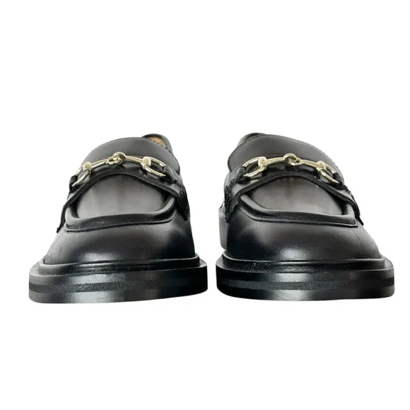 NEW MADEWELL The Vernon Bit Hardware Loafer in Leather Black Size 5.5