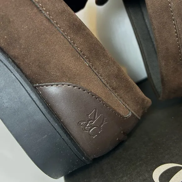 New New York &amp; Co Jake Men’s Brown Suede Loafers Shoes / Sz 10