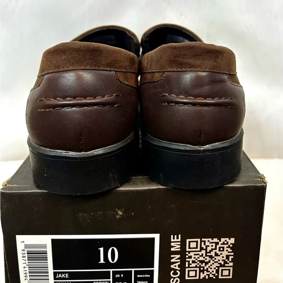 New New York &amp; Co Jake Men’s Brown Suede Loafers Shoes / Sz 10