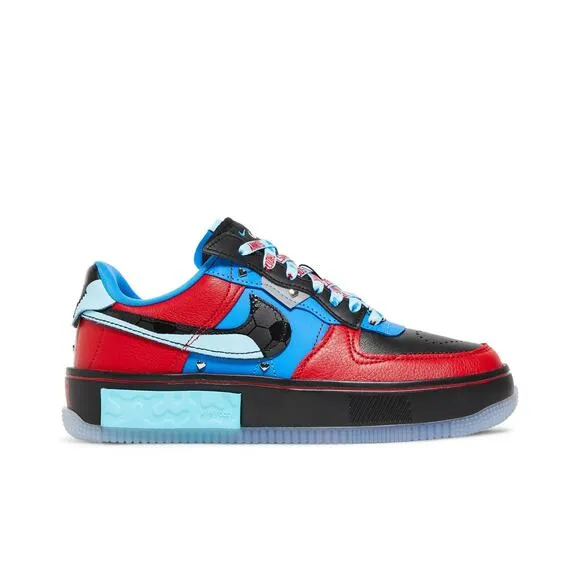 NEW Nike Air Force 1 Fontanka Red Black Blue Size 8 Women's Sneakers DR6259 600