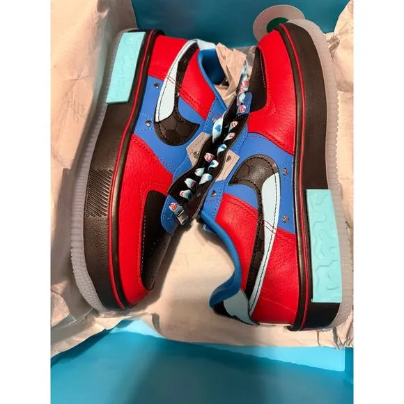NEW Nike Air Force 1 Fontanka Red Black Blue Size 8 Women's Sneakers DR6259 600