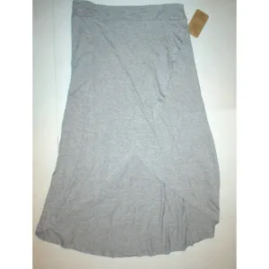 New NWT Womens Threads 4 Thought Organic Long Skirt Maxi Gray High Low Small S