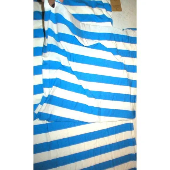 New NWT Womens Threads 4 Thought Organic Long Skirt Slits Maxi XS Blue White
