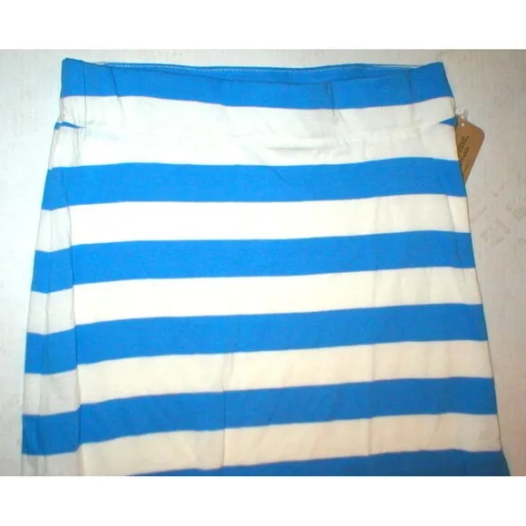 New NWT Womens Threads 4 Thought Organic Long Skirt Slits Maxi XS Blue White