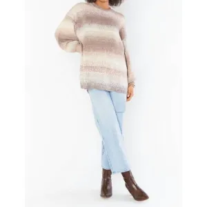 NEW SHOW ME YOUR MUMU timothy tunic sweater in neutral space dye knit