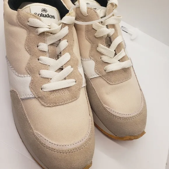 New Soludos Tan retro Sneakers men's 7.5. W 8.5