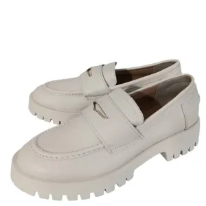 NEW Steve Madden Womens Lawrence Slip On Leather Loafers Chunky Heel Size 11M