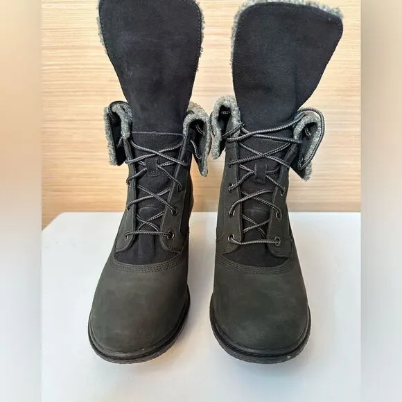 NEW Timberland Earthkeepers Amston Roll Top Women's Boots Black - 8