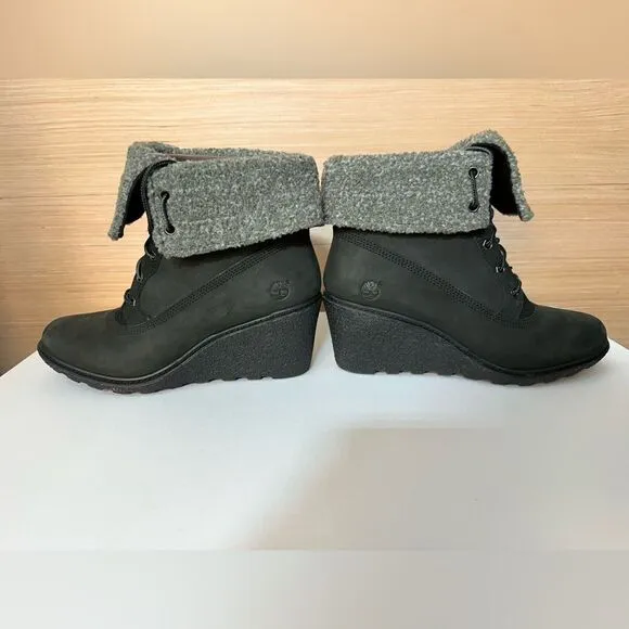 NEW Timberland Earthkeepers Amston Roll Top Women's Boots Black - 8
