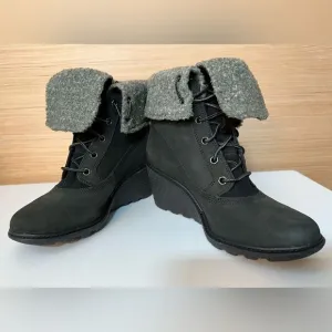 NEW Timberland Earthkeepers Amston Roll Top Women's Boots Black - 8