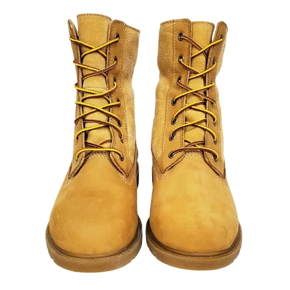 New Timberland linden woods waterproof fold down boots women 6 wheat nubuck faux