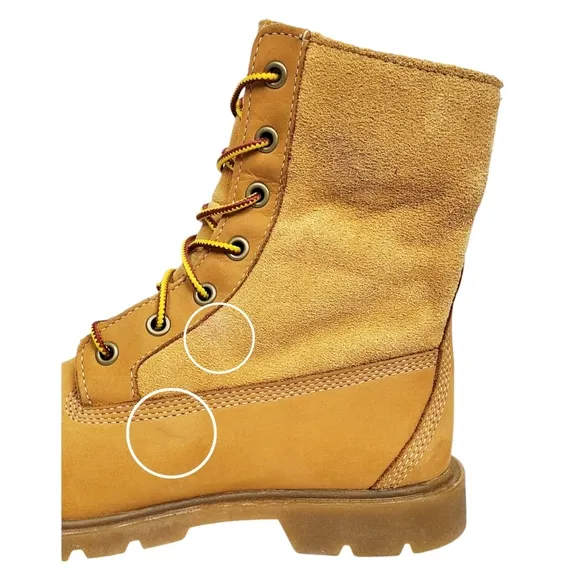 New Timberland linden woods waterproof fold down boots women 6 wheat nubuck faux