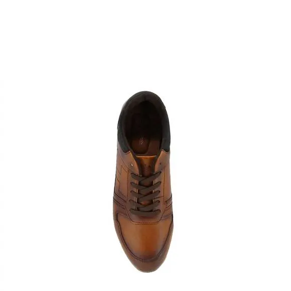 NEW TRIPLES ths urban leather sneakers in brown