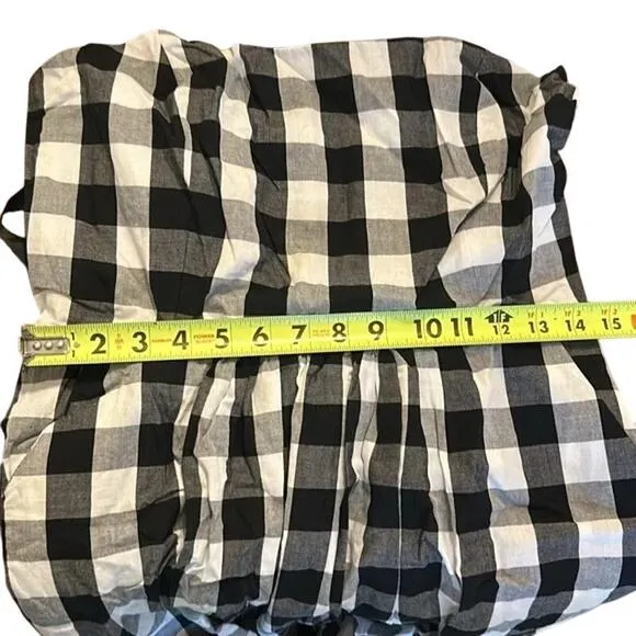 NEW Tuckernuck Women's Large LELIA Black White Gingham Maxi Dress