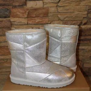 NEW UGG Classic‎ PATCHWORK Glitter Boots