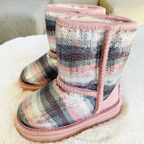 NEW UGG Rainbow Sequin Boots