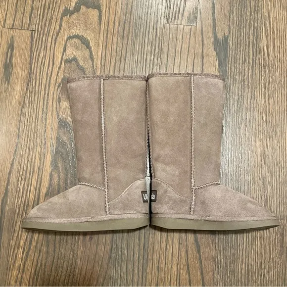 NEW UKALA SYDNEY HIGH FLEECE LINED SUEDE BOOTS Merino Wool lining