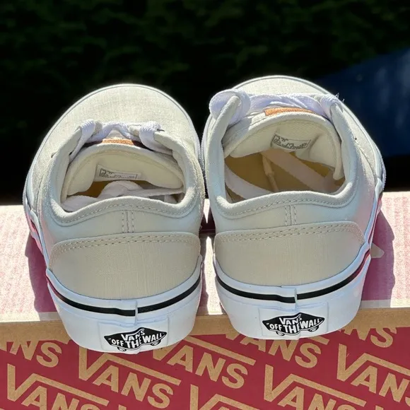 NEW Vans Youth Atwood Casual Sneakers Beige Canvas -  YT Sizes 11, 12, 1, 4, 5