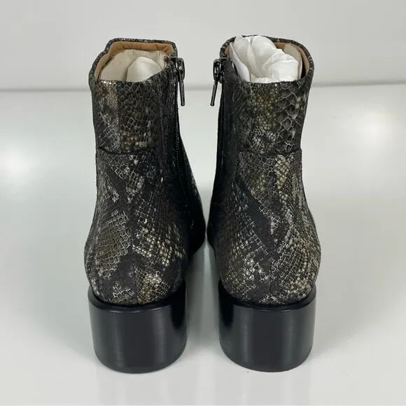 NEW Vionic Kamryn Boa Nubuck Ankle Boots Booties Metallic Snake 8.5