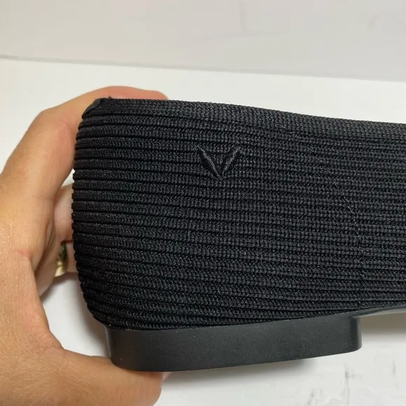 New VIVAIA Square-Toe V-Cut Washable Black Knit Margot 2.0 Flats Size 39.5/8.5 W