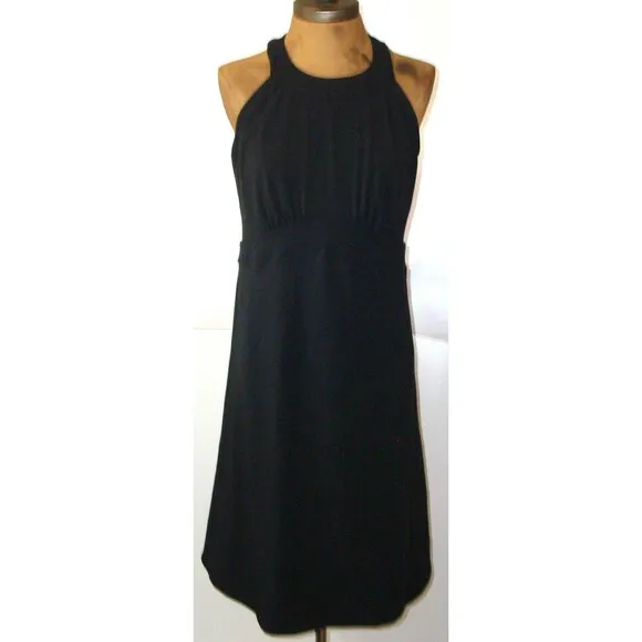 New Womens NWT PrAna M Caliexico Dress Black Bra High Neck Racer Back Recycled