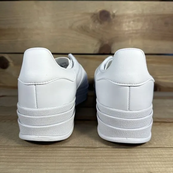 NEW Women’s Size 10.5 Adidas Gazelle Bold “Triple White” Low Top Sneakers IE5130