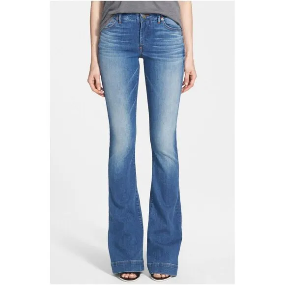 New Womens True Religion Brand Jeans 24 NWT Charlize Flare USA Bell Blue