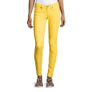 New Womens True Religion Brand Jeans 25 Bright Yellow Skinny Pants Shannon Cords