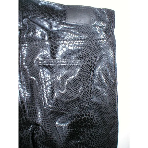New Womens True Religion Brand Jeans Skinny Black 24 NWT USA Python Casey Snake