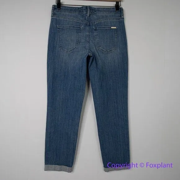 New! White House Black Market midrise girlfriend everyday‎ soft jeans, size 4