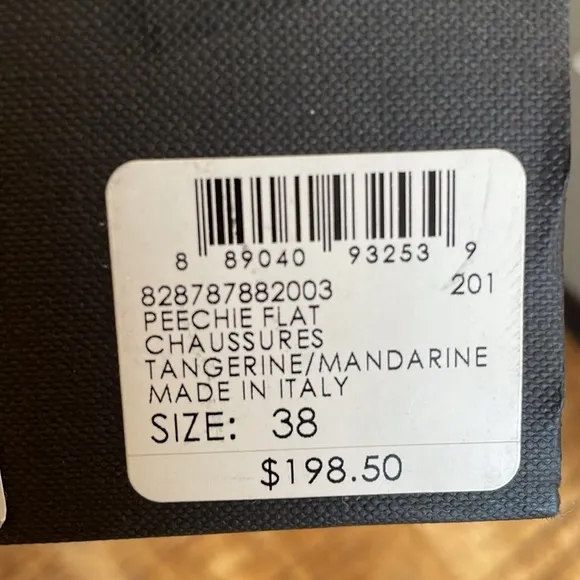 NIB | Club‎ Monaco &quot;Peechie&quot; Leather Ballet Flats Tangerine