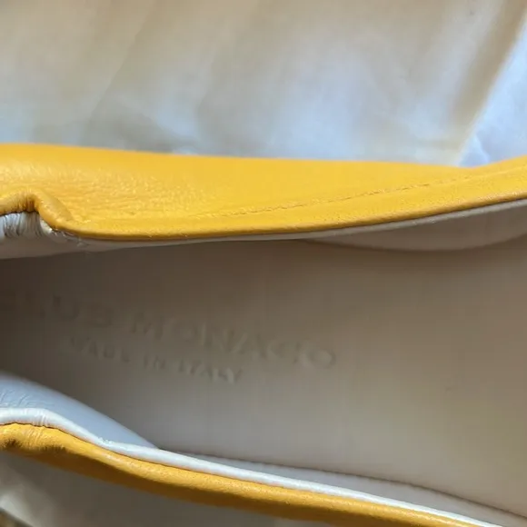NIB | Club‎ Monaco &quot;Peechie&quot; Leather Ballet Flats Tangerine