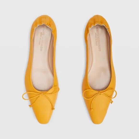 NIB | Club‎ Monaco &quot;Peechie&quot; Leather Ballet Flats Tangerine