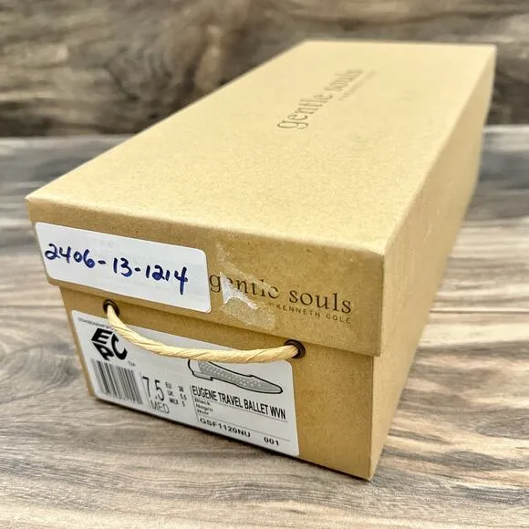 NIB Gentle Souls by Kenneth Cole Eugene Travel Ballet Flats 7.5 M
