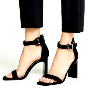 NIB Rag &amp; Bone Black Suede Ellis Sandals Size 9.5