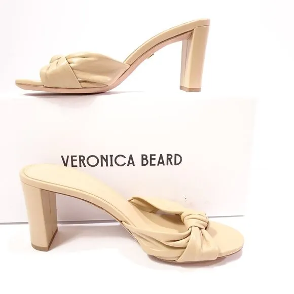 NIB Veronica Beard Women's Ganita NUDE Sandals Mules NIB 350 Sz 7.5  NUDE