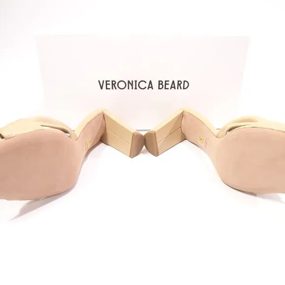 NIB Veronica Beard Women's Ganita NUDE Sandals Mules NIB 350 Sz 7.5  NUDE
