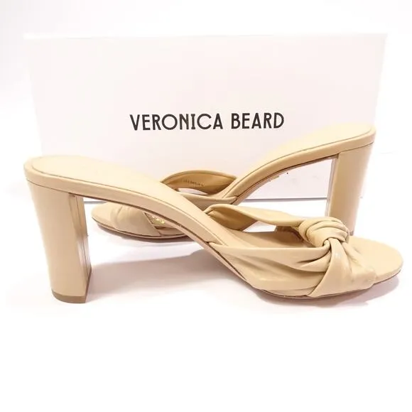 NIB Veronica Beard Women's Ganita NUDE Sandals Mules NIB 350 Sz 7.5  NUDE