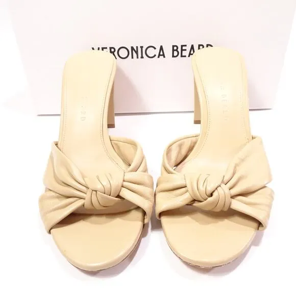 NIB Veronica Beard Women's Ganita NUDE Sandals Mules NIB 350 Sz 7.5  NUDE